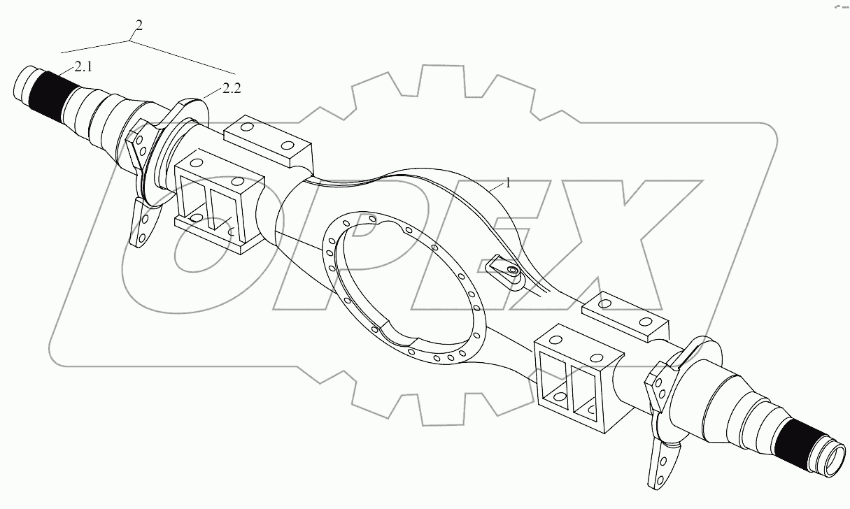  B00718+ZL30.2.3D Axle housing assembly