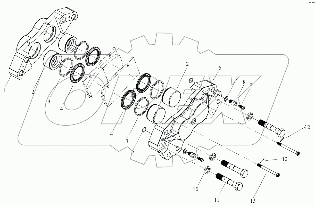  B00718+408100D Brake assembly