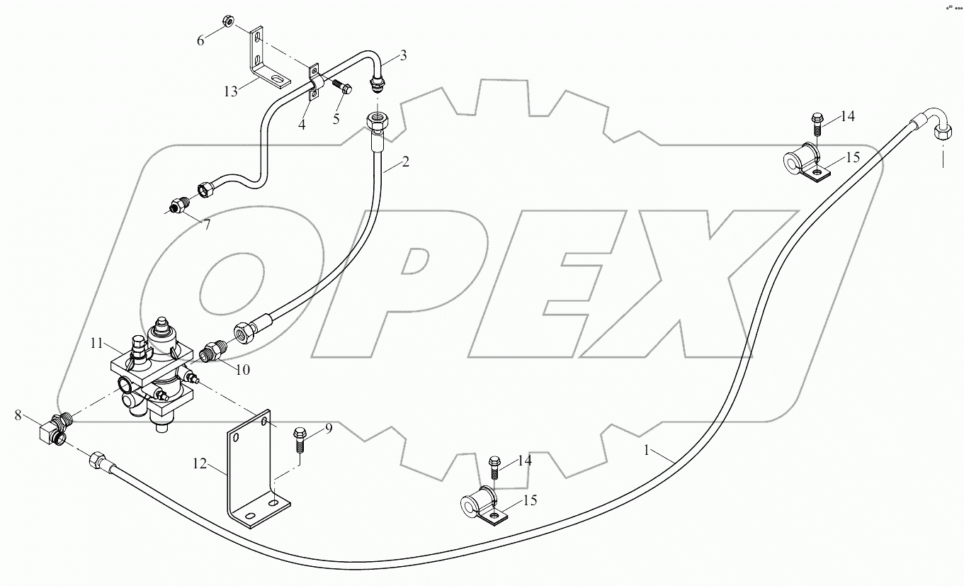  9D550-35B000000A0 Brake pressure system
