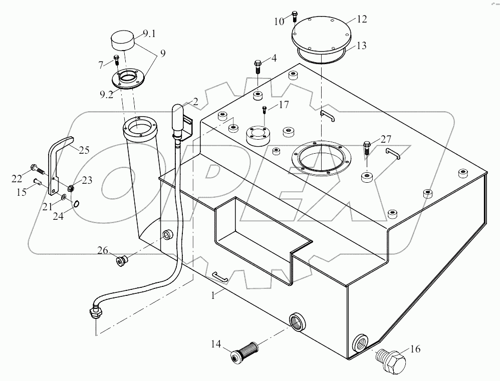  9D650-08A000000A0 Fuel tank assembling