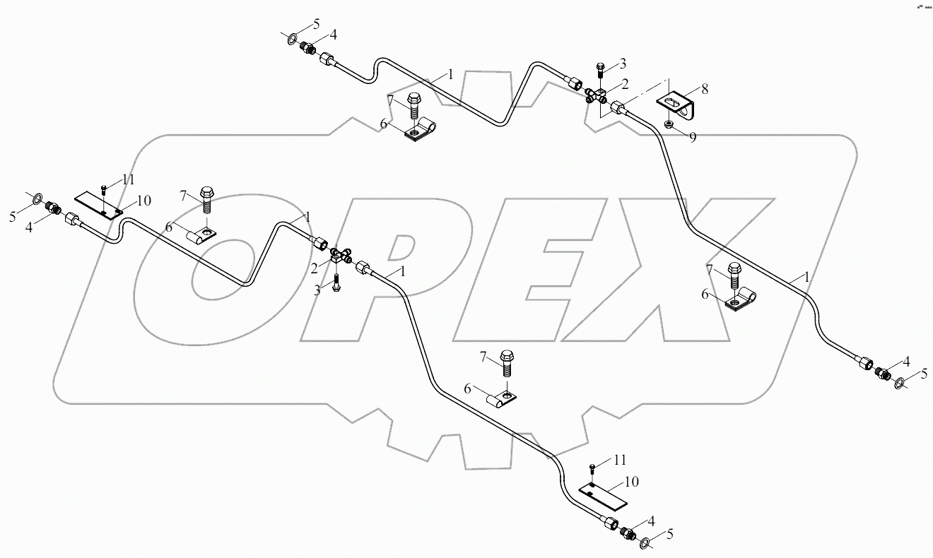  9D650-37A000000B0 Drive axle pipeline system