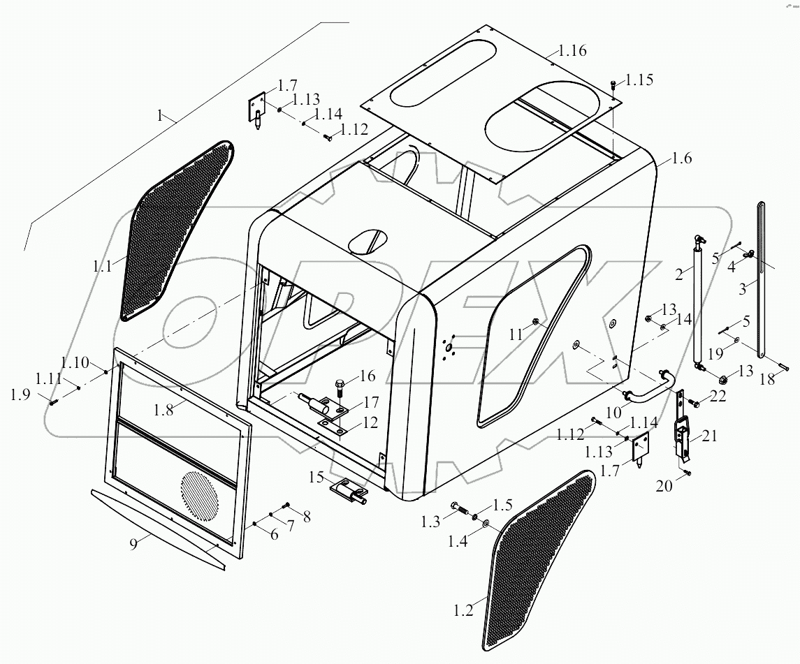  9D650-47A000000B0 Bonnet assembly