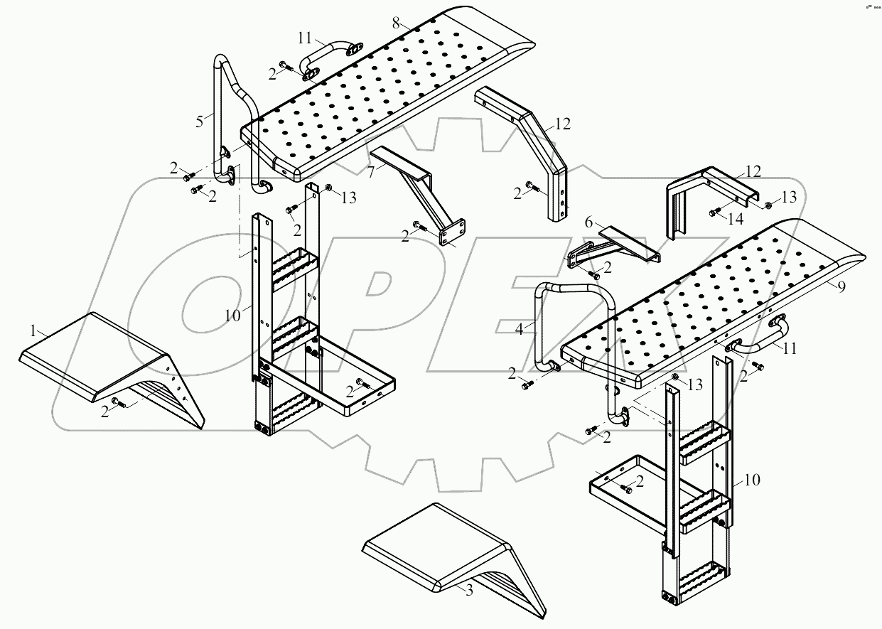  9D550-48B000000A0 Mudguard and cover plate assembly