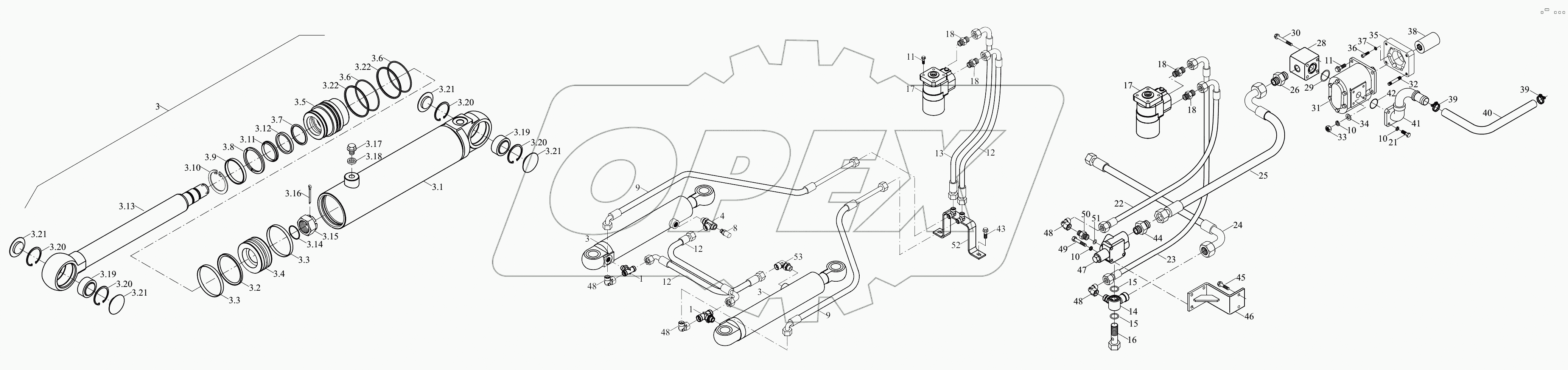  9D550-54C000000A0 Steering hydraulic system