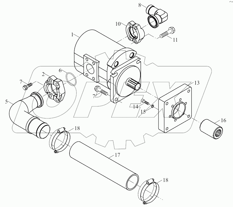  9D550-56A000000B0 Working oil pump system