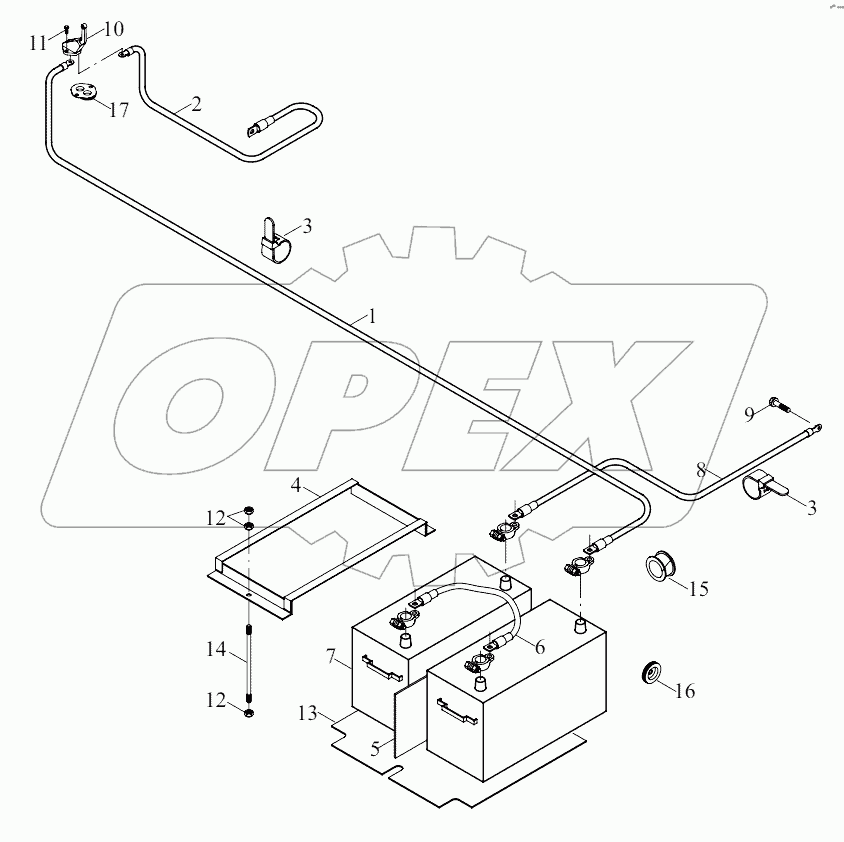  9D550-65A000000A0 Battery wiring and assembling