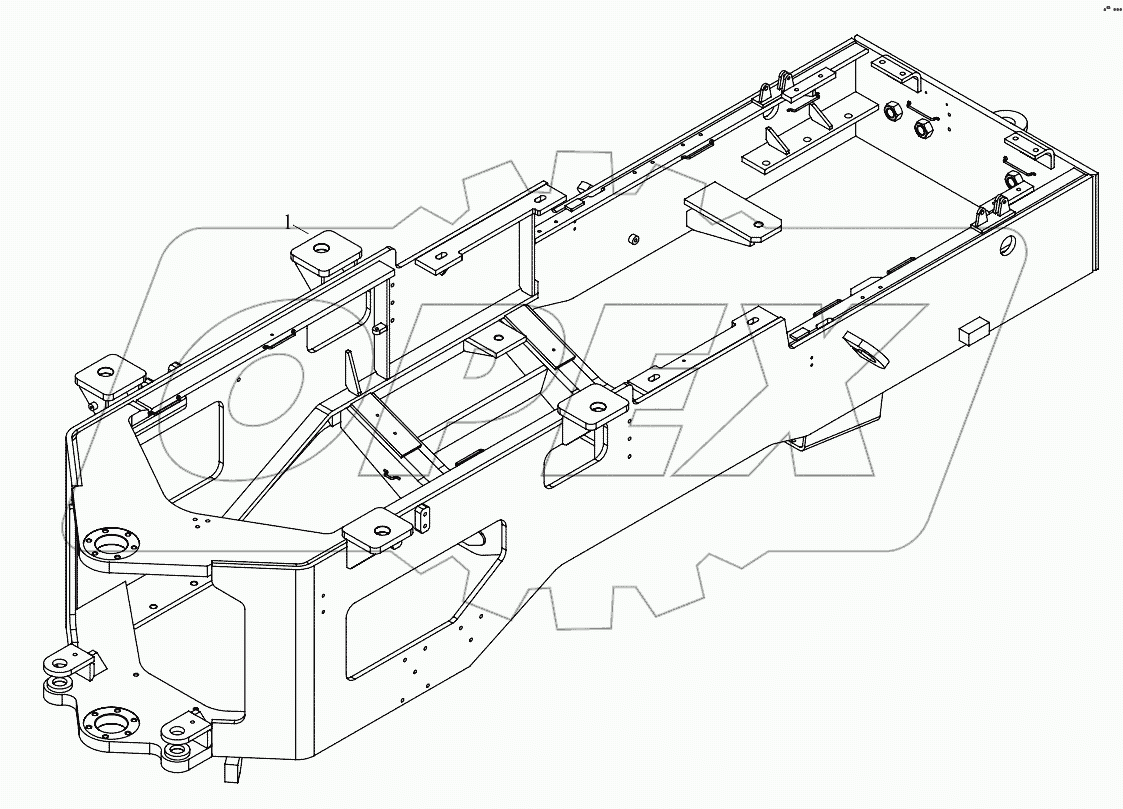  9D550-13G000000A0 Rear frame weldment assembly