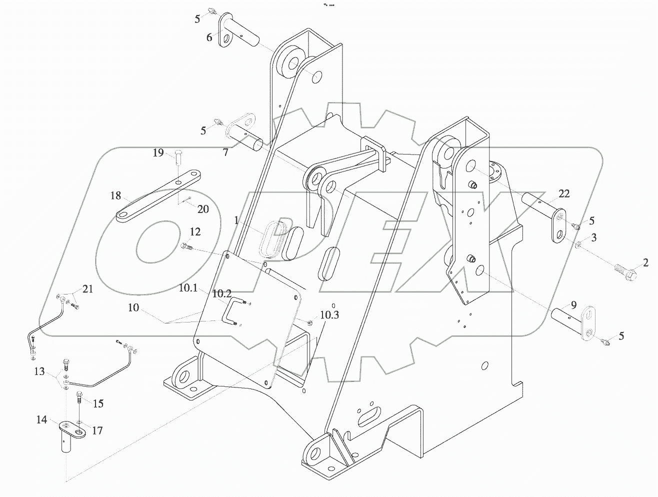  9D650-16A000000B0 Front frame accessories