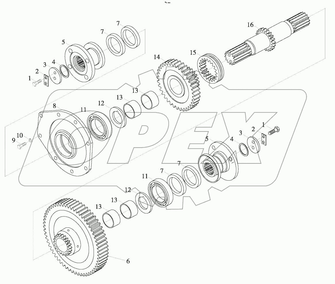  B00745+ZL30.02-00 Output shaft assembly