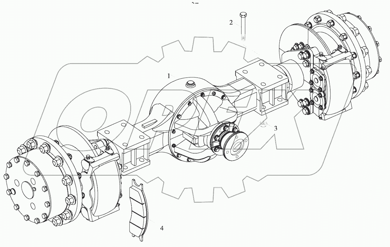  9D650-26C000000B0 Front drive axle assembly