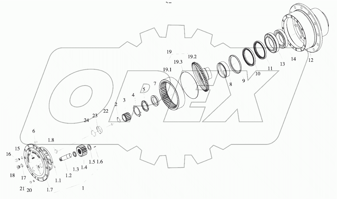  B00256+83351200 Hub Reducer Assembly
