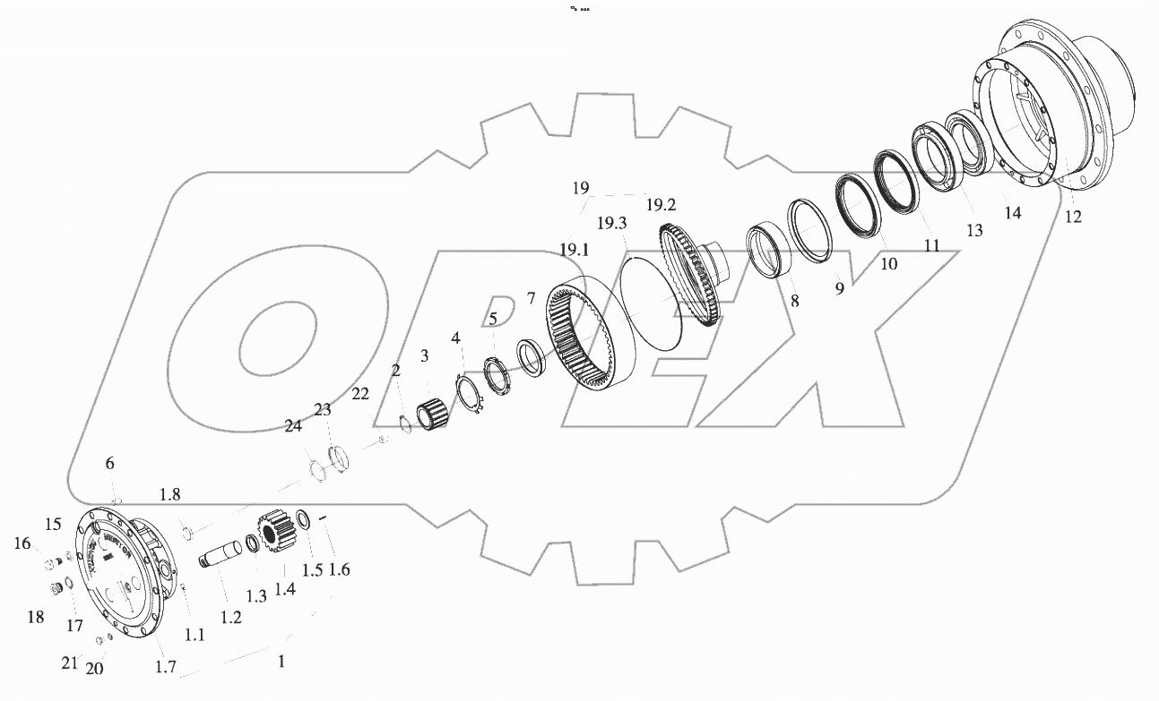  B00256+83351200 Hub Reducer Assembly