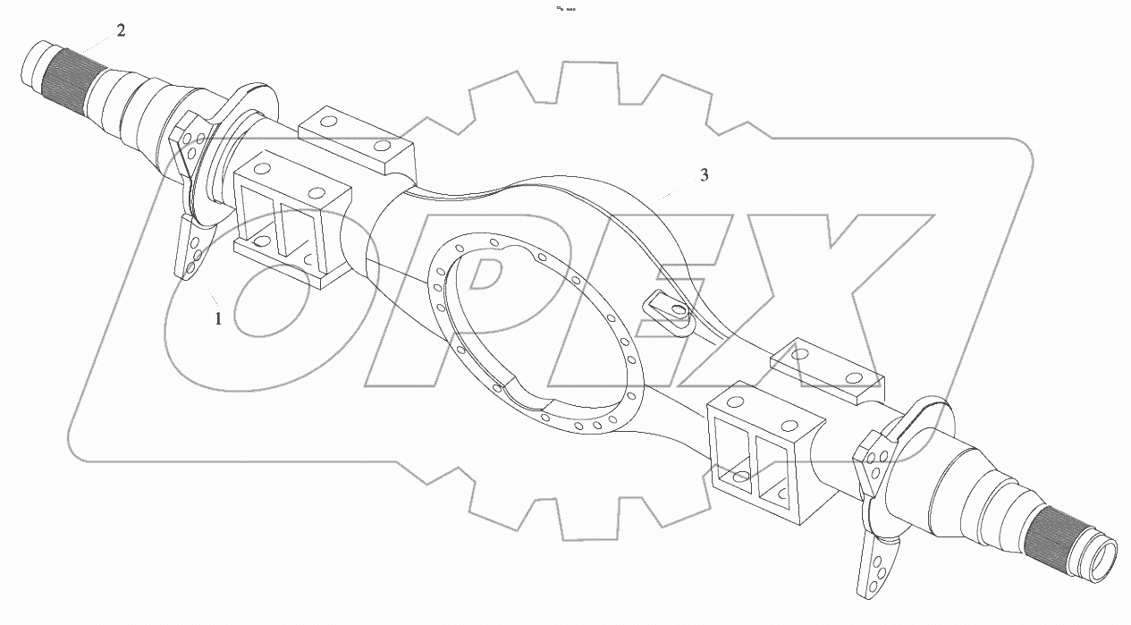  В00256+81350100 Axle housing assembly