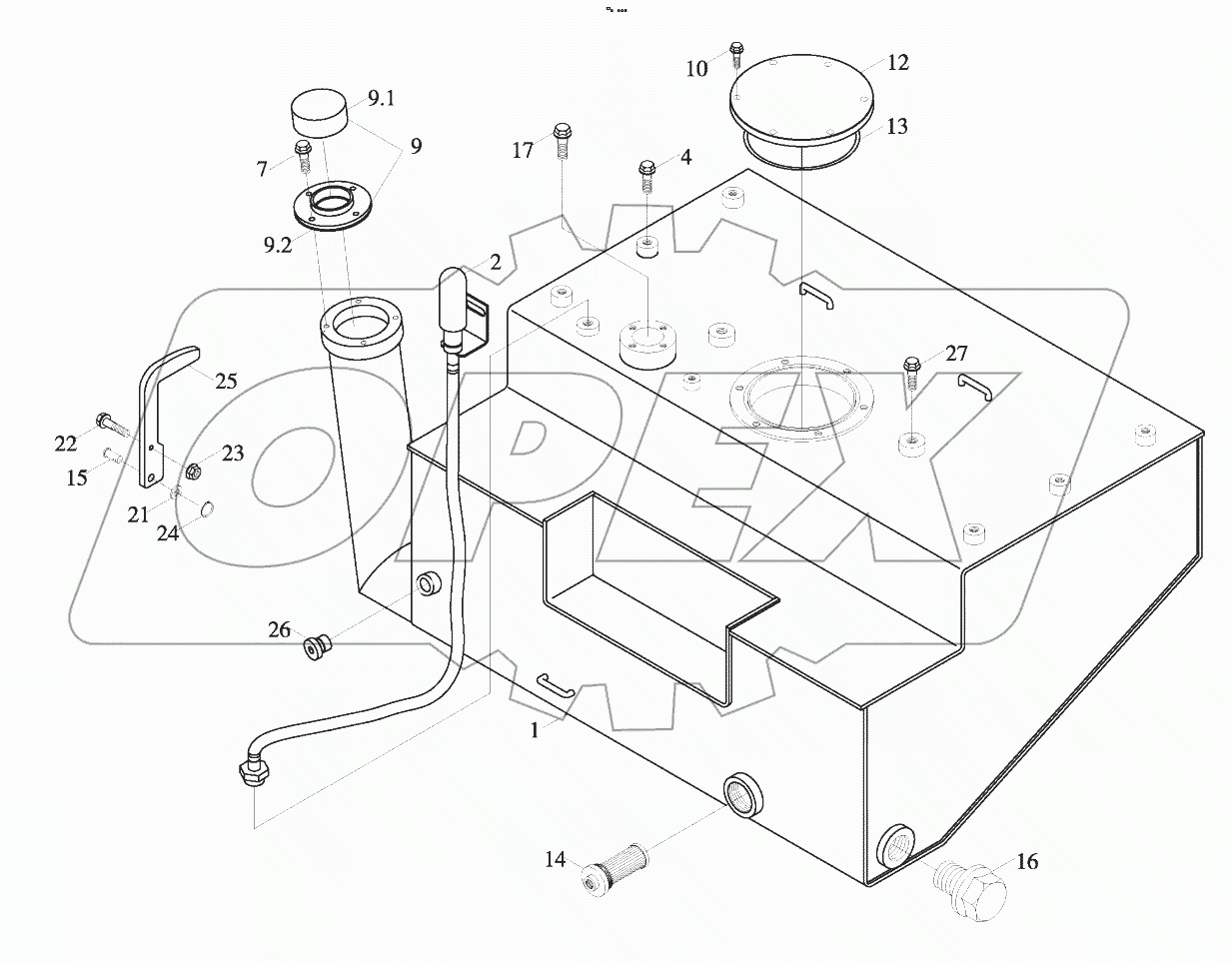  9D650-08A000000A0 Fuel tank assembling