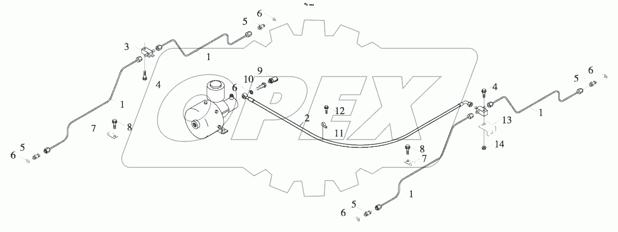  9D650-37C000000B0 Drive axle pipeline system