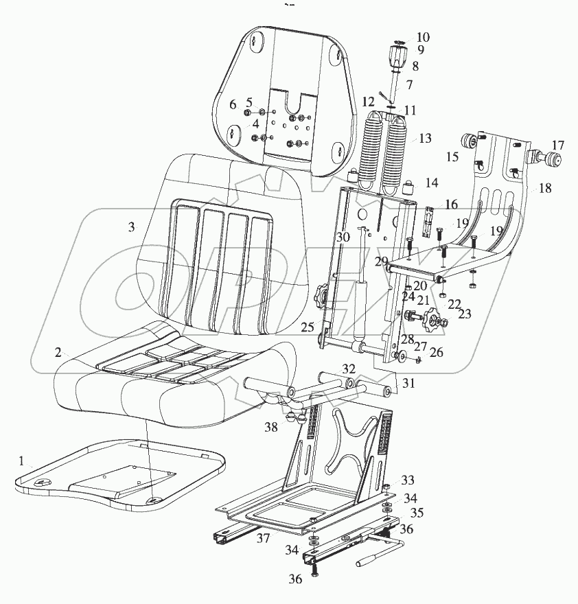  B00516+9D650-44B010000A0 Zhejiang Tiancheng seat assembly