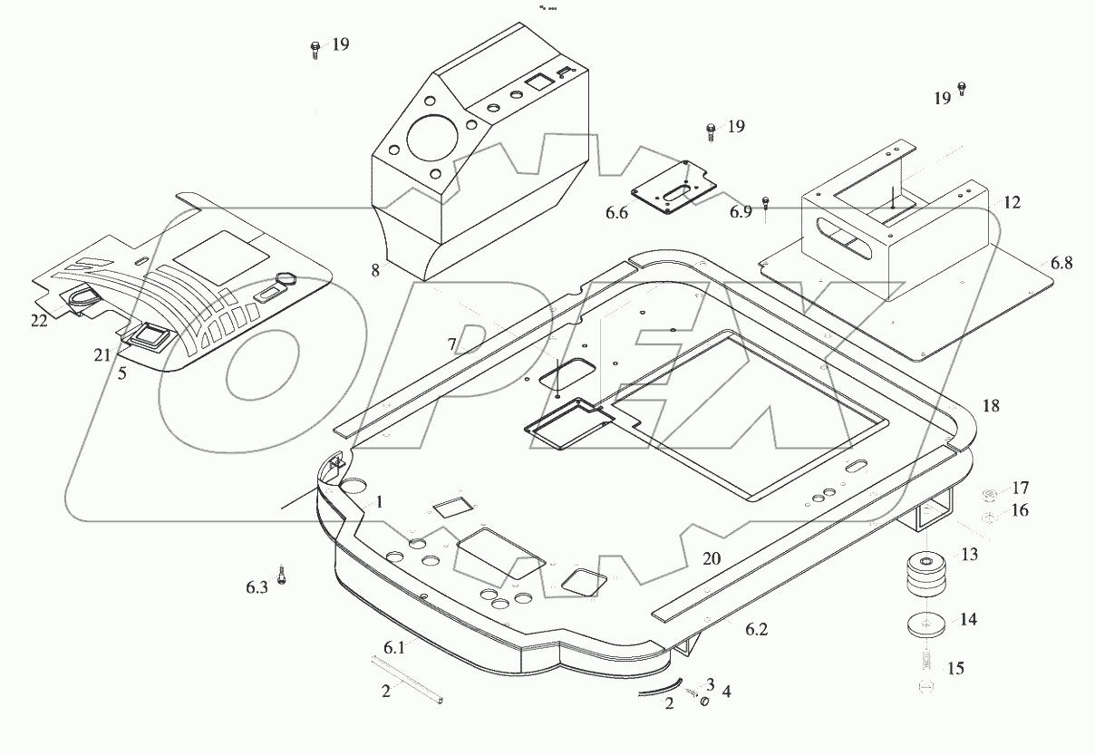  9D650-46D000000B0 Floor assembly
