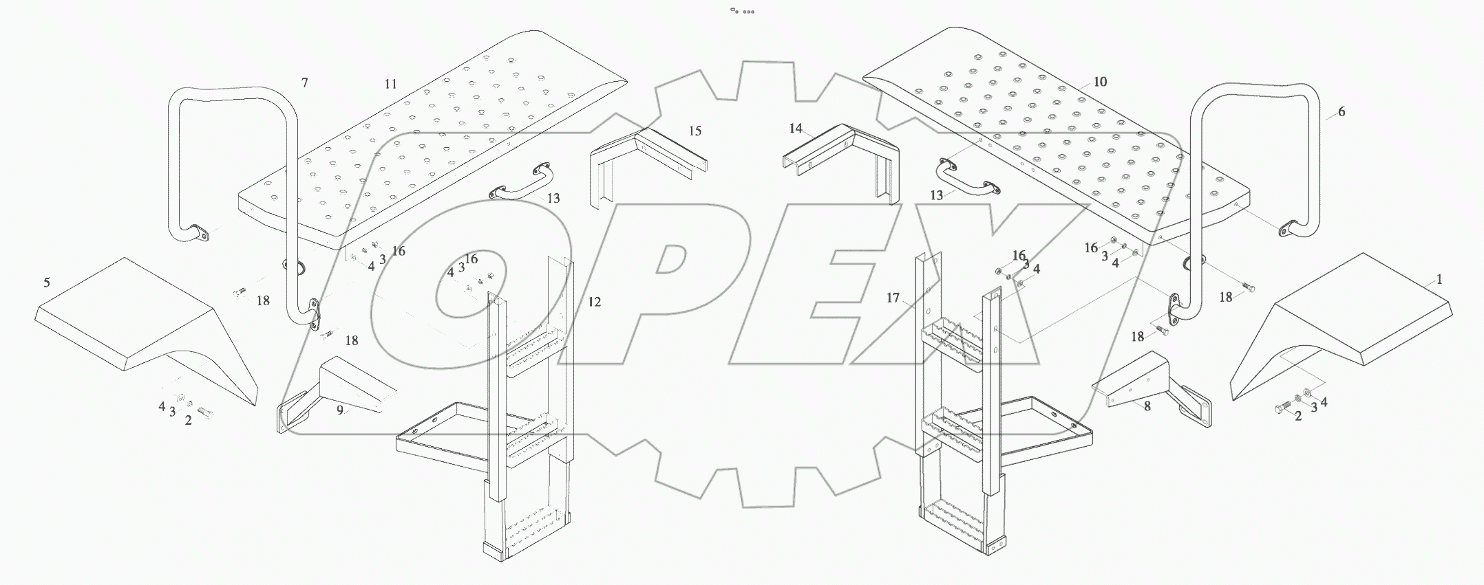  9D650-48B000000A0 Mudguard and cover plate assembly