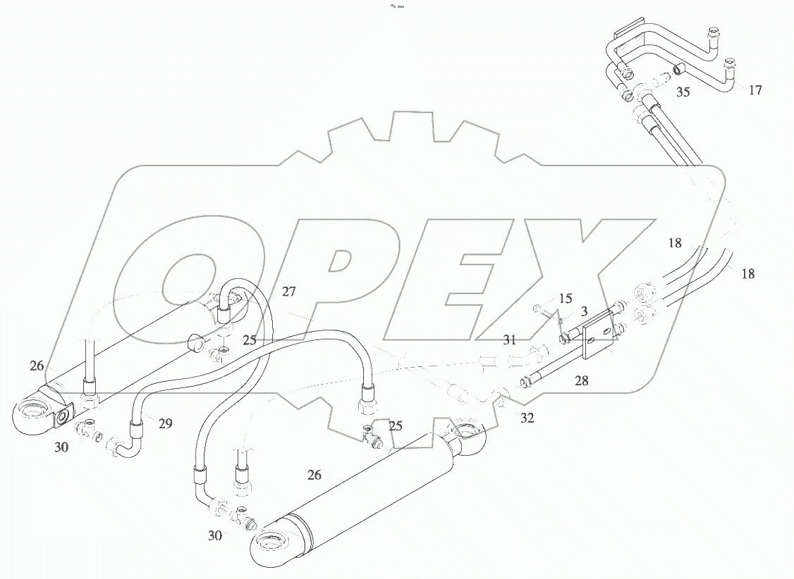  9D650-54A000000B0 Steering hydraulic system