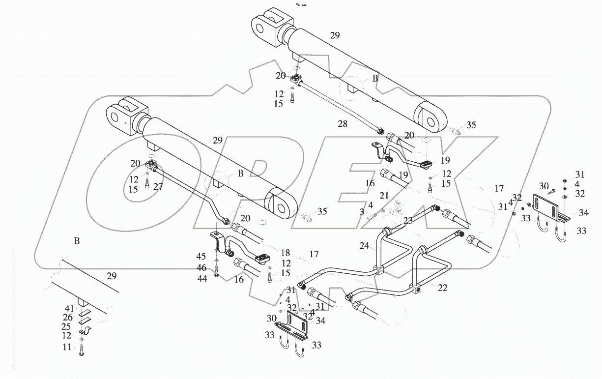  9D651-55A000000B0 Working cylinder system