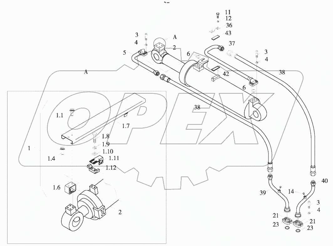  9D651-55A000000B0 Working cylinder system