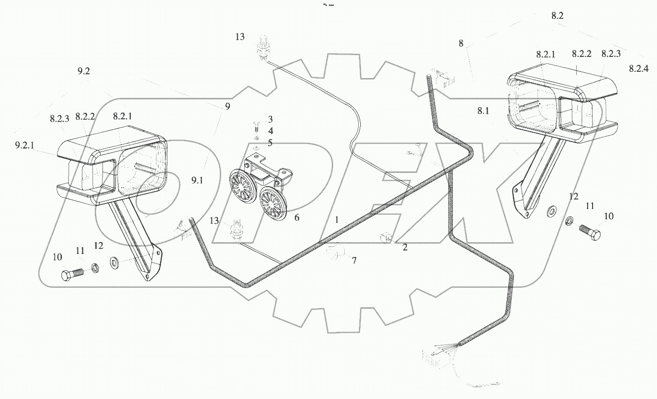  9D651-62A000000A0 Front frame wiring