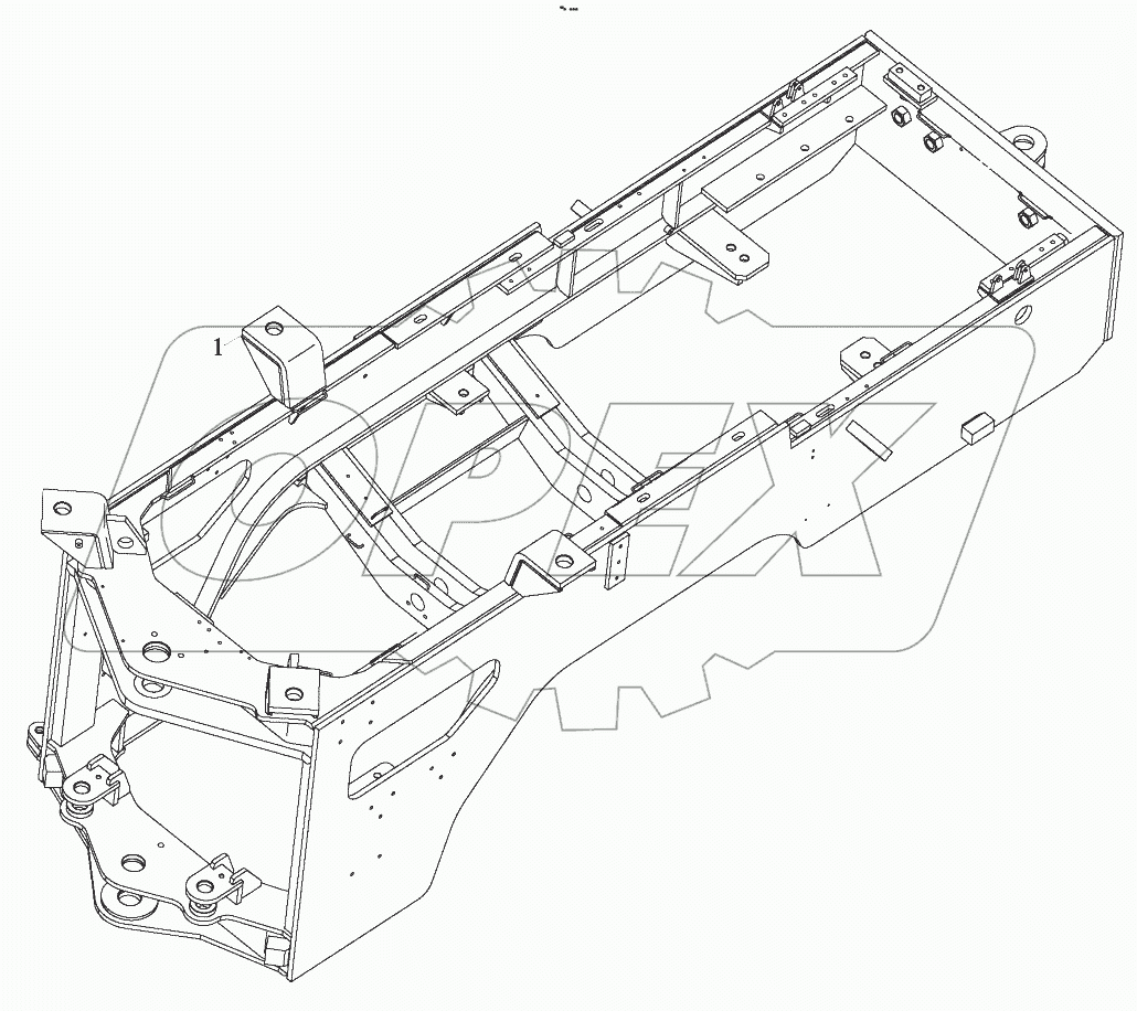 9D650-13A000000B0 Rear frame weldment assembly