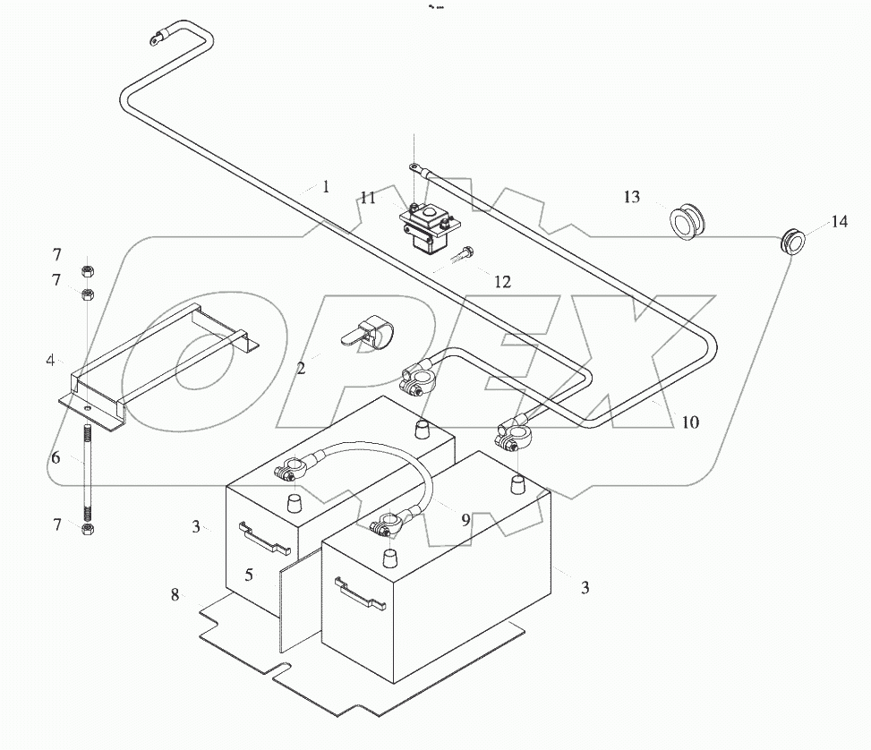  9D650-65B000000A0 Battery wiring and assembling
