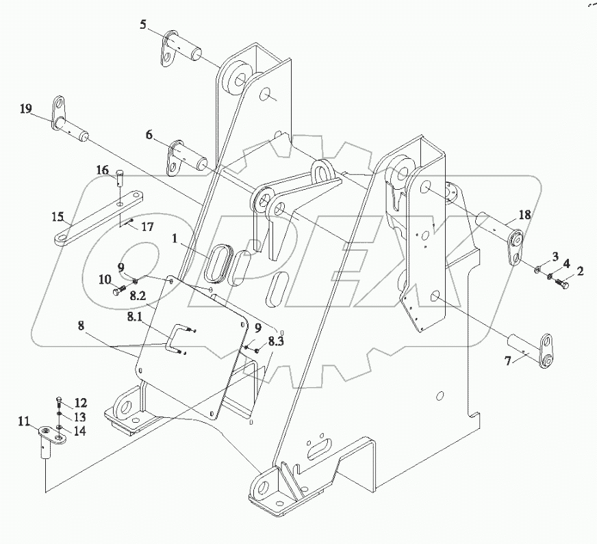  9D650-16B000000B0 - Front Chassis Welded Assembly