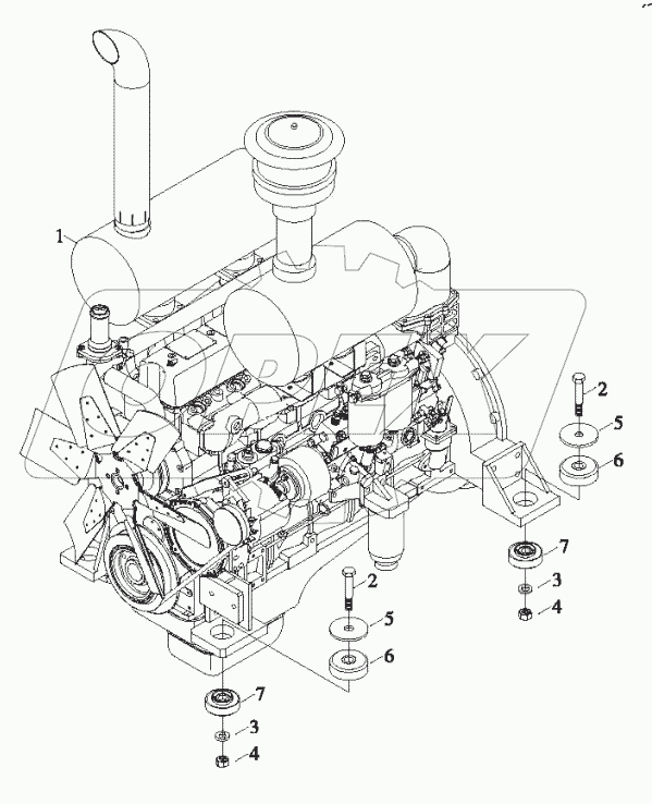  9D650-01A000000A0 - Engine Assembly