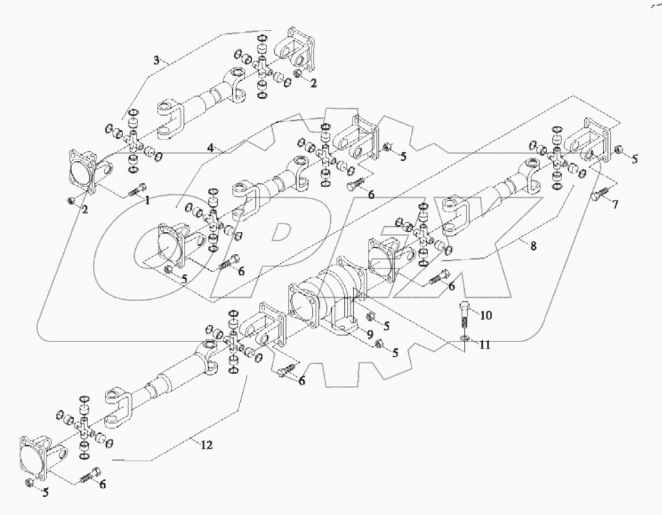  9D650-25A000000A0 - Drive Shaft Assembly