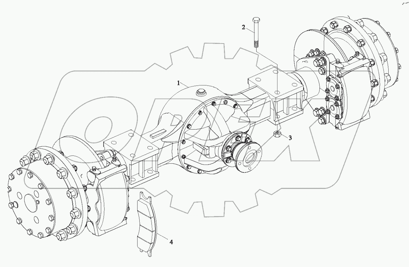  9D650-26C000000B0 - Front Axle Drive Assembly