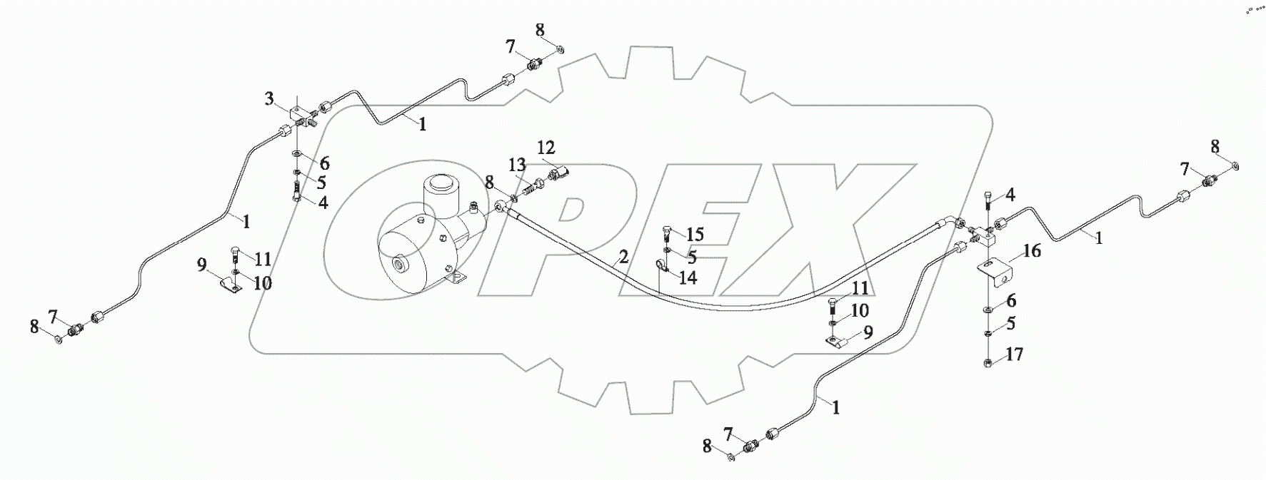  9D650-37C000000B0 - Axle Piping System