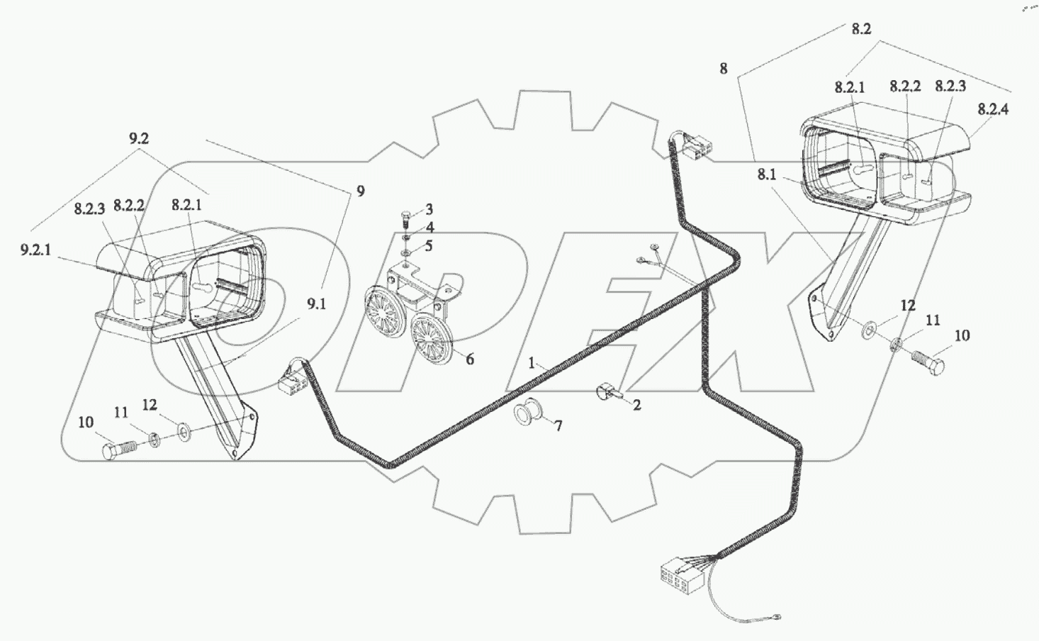  9D650-62A000000A0 - Front Chassis Electrical Circuit