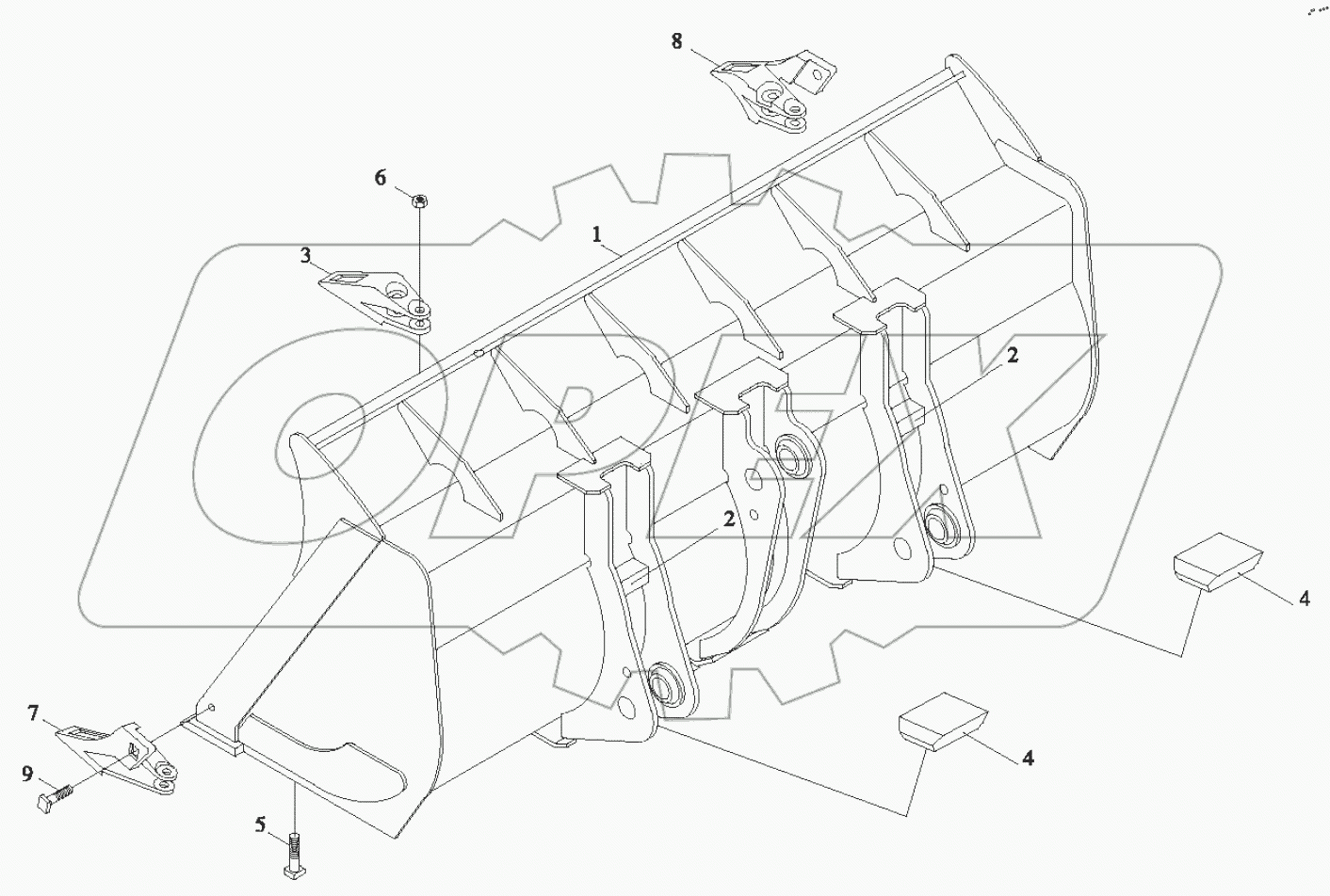  9D650-73A000000A0 - Bucket Assembly