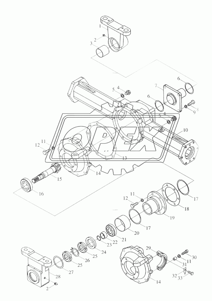 Front driving axle assembly-2