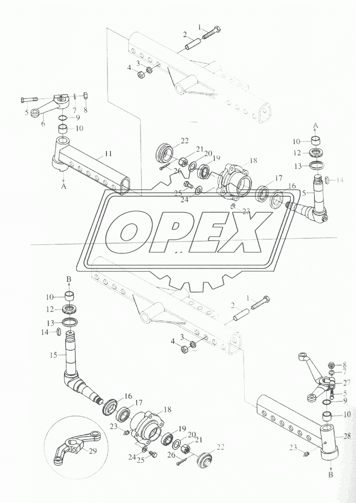 Front axle assembly-2