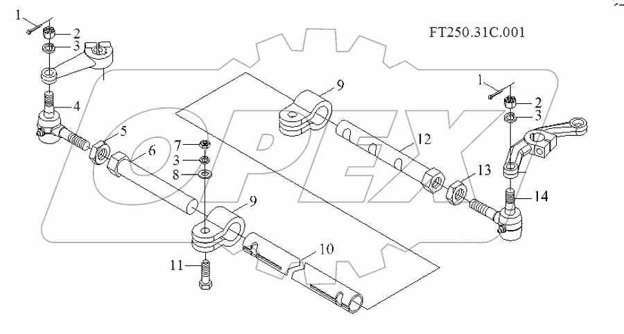 Front axle assembly-3
