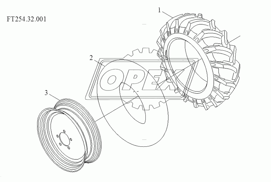 Front driving wheel assembly-1