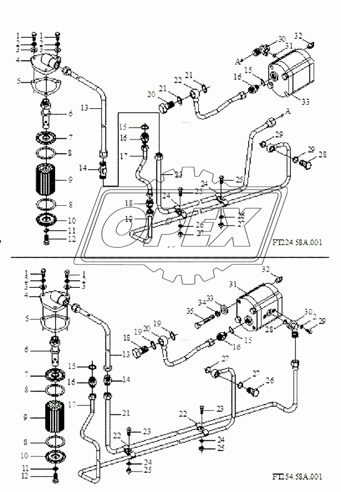 Oil pump and pipe assembly-2