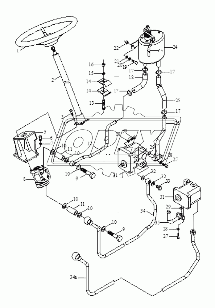 Hydraulic Steering Wheel Assembly 1