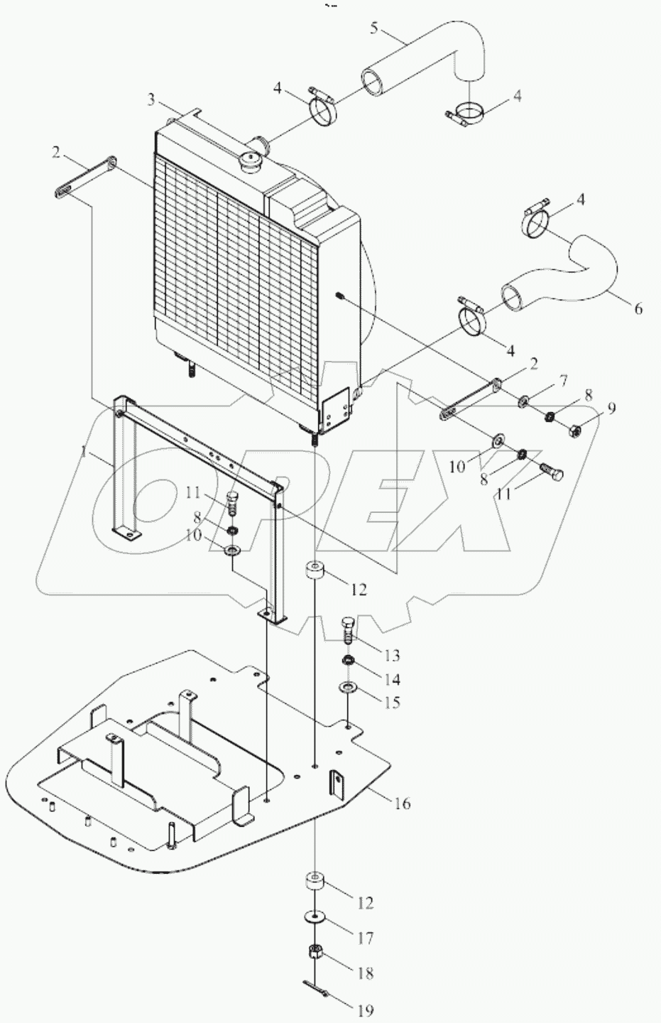 TB500.13D COOLING SYSTEM ASSEMBLY