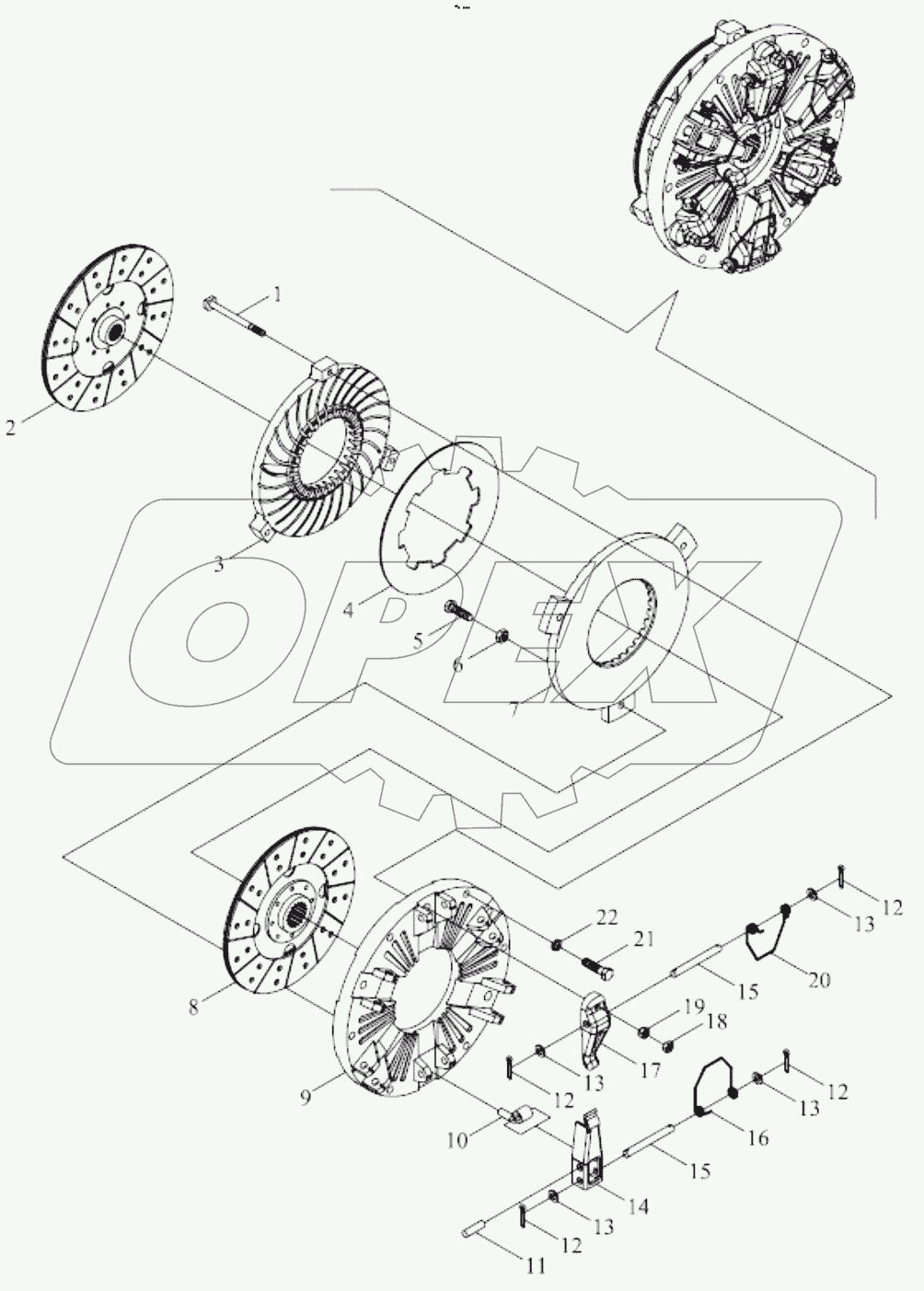  TB550.211 CLUTCH ASSEMBLY