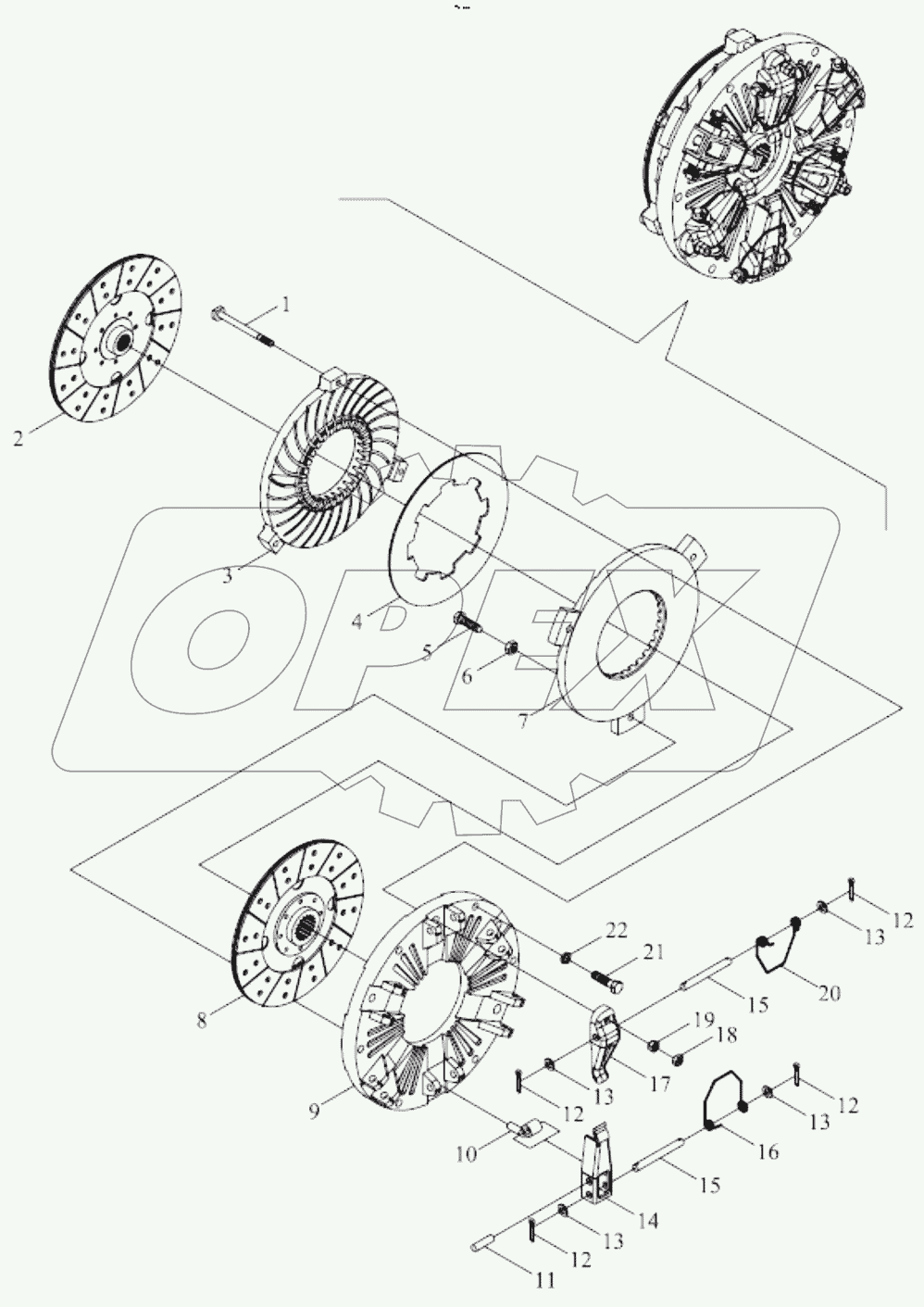  TB550.211 CLUTCH ASSEMBLY