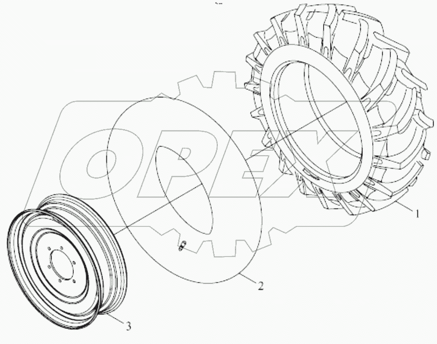  FT404.32F.001 FRONT DRIVING WHEEL ASSEMBLY