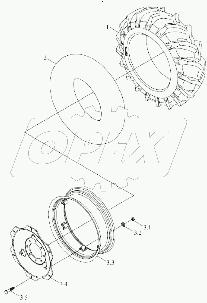  FT400.34F.001 REAR DRIVE WHEEL ASSEMBLY