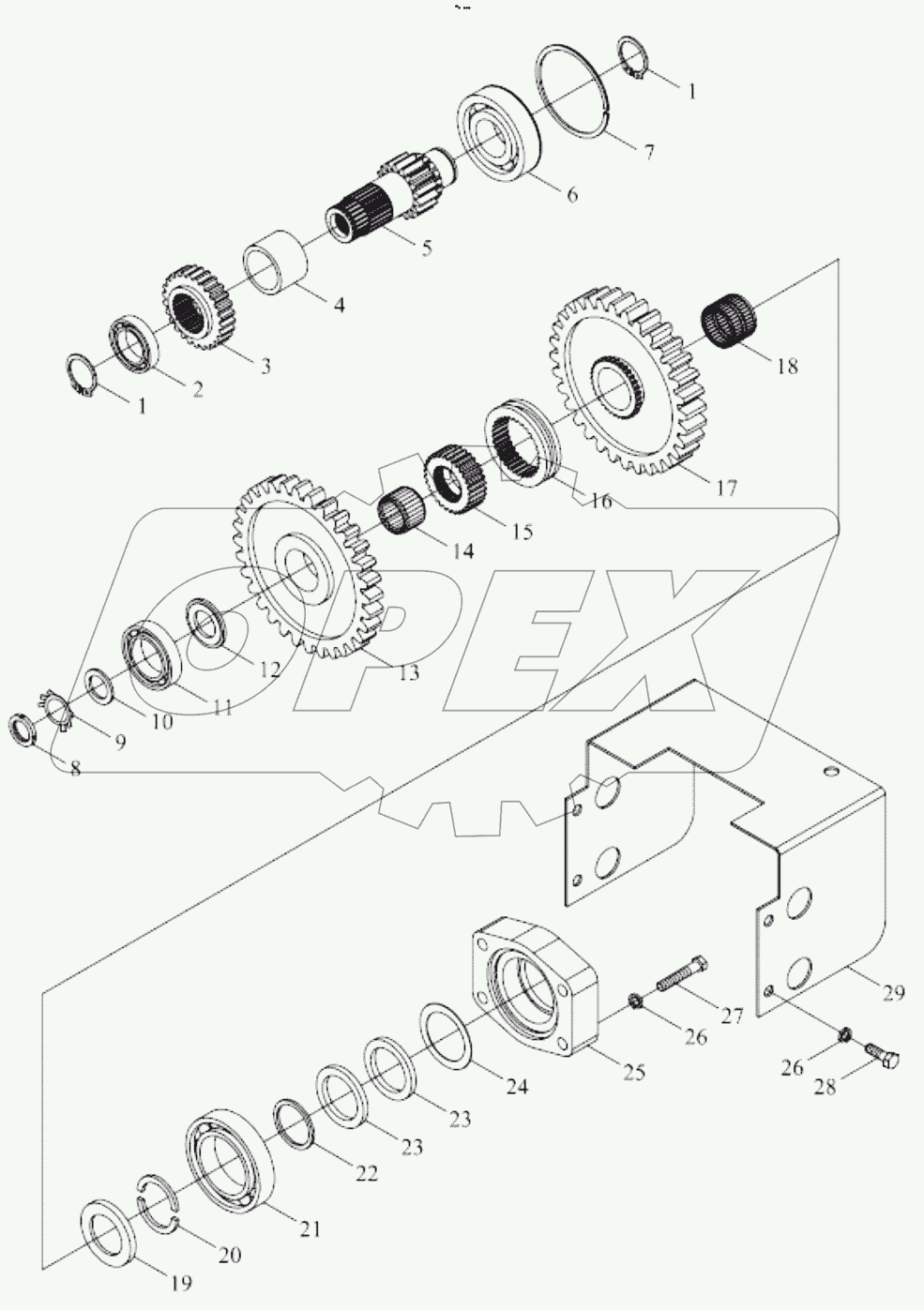  TB400.411D PTO GEAR ASSEMBLY