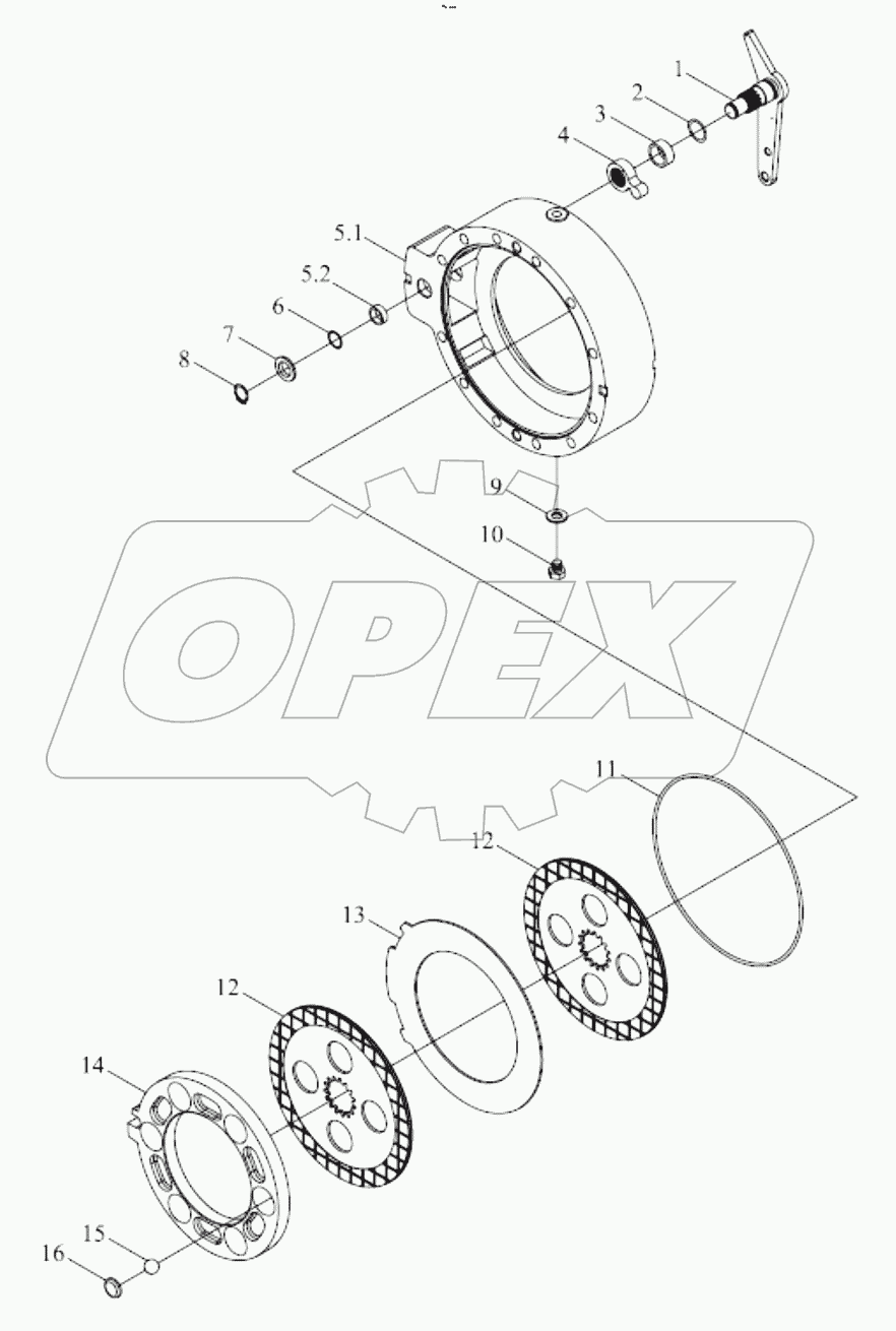  TB504.432 RIGHT BRAKE ASSEMBLY