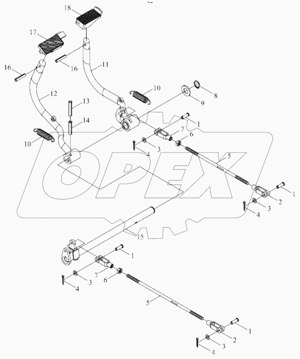  TB504.433 BRAKE CONTROL MECHANISM ASSEMBLY-1