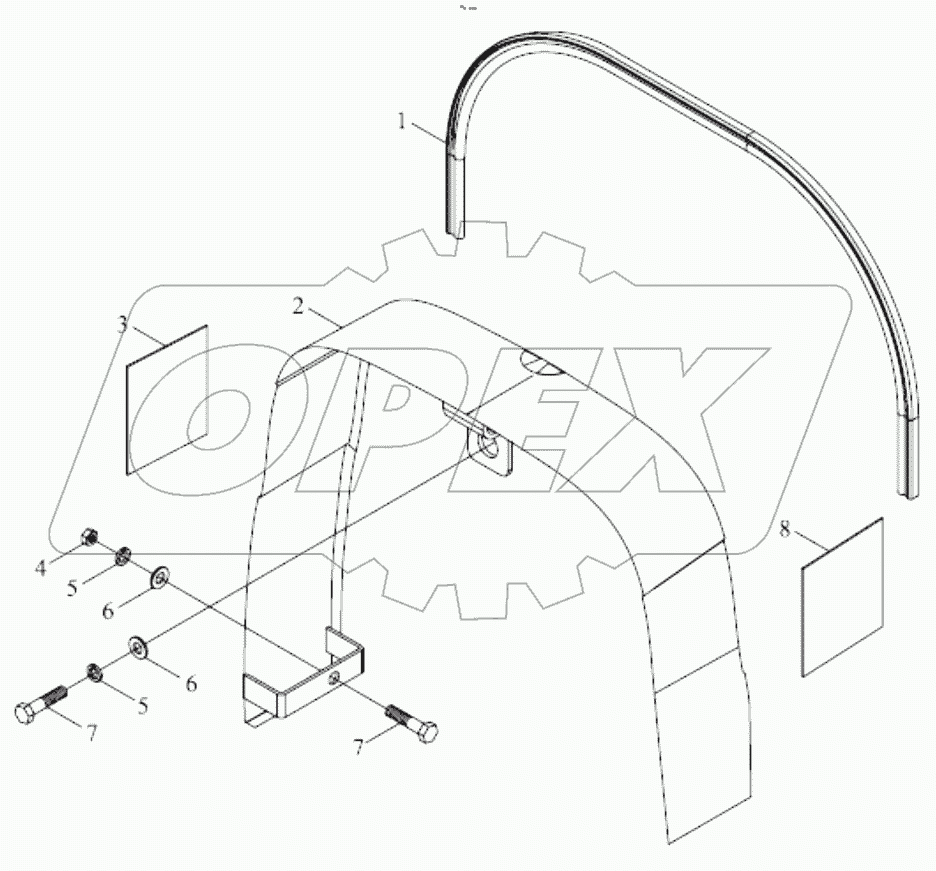  TB550.477E BONNET EXTENSION PLATE ASSEMBLY
